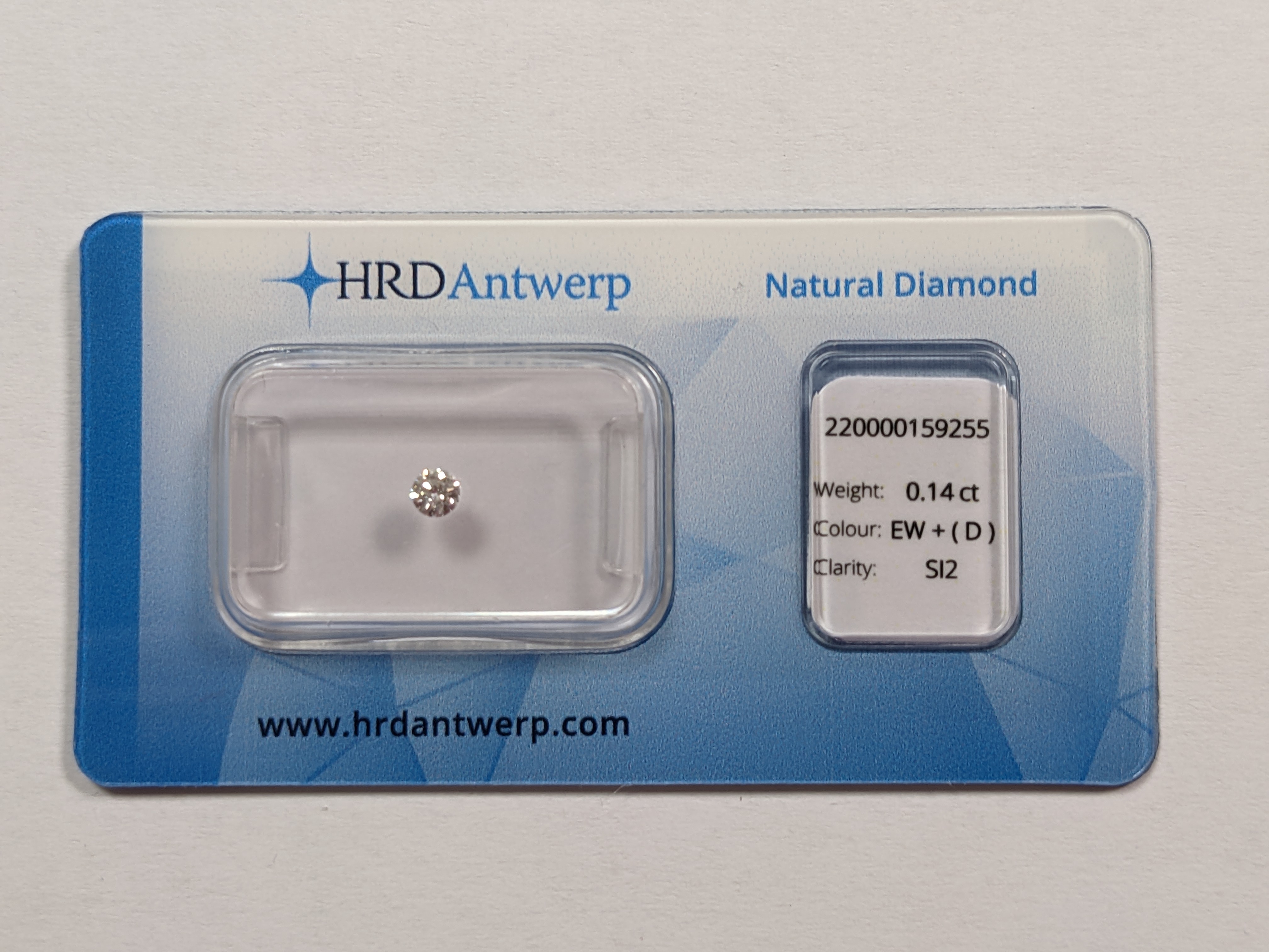 Neosadený diamant 0.14ct SI2/D