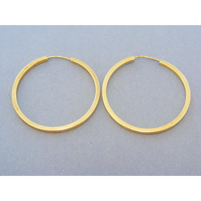 Zlaté náušnice kruhy - kreole 4cm