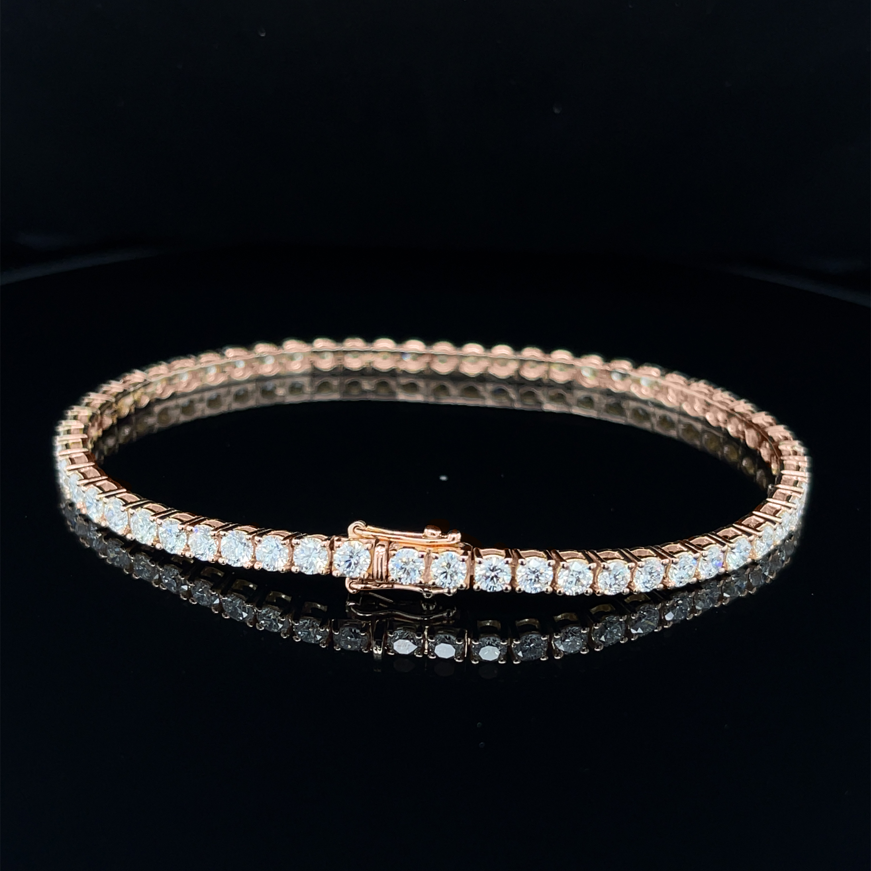 Diamantový tenisový náramok 4.90ct